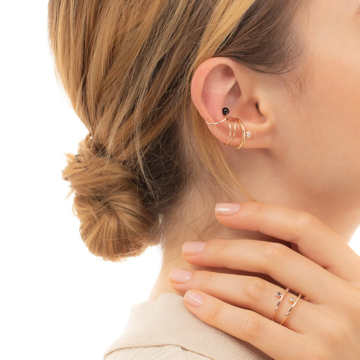 ALL ABOUT BASICS Double Line Ear Cuff - Image 7