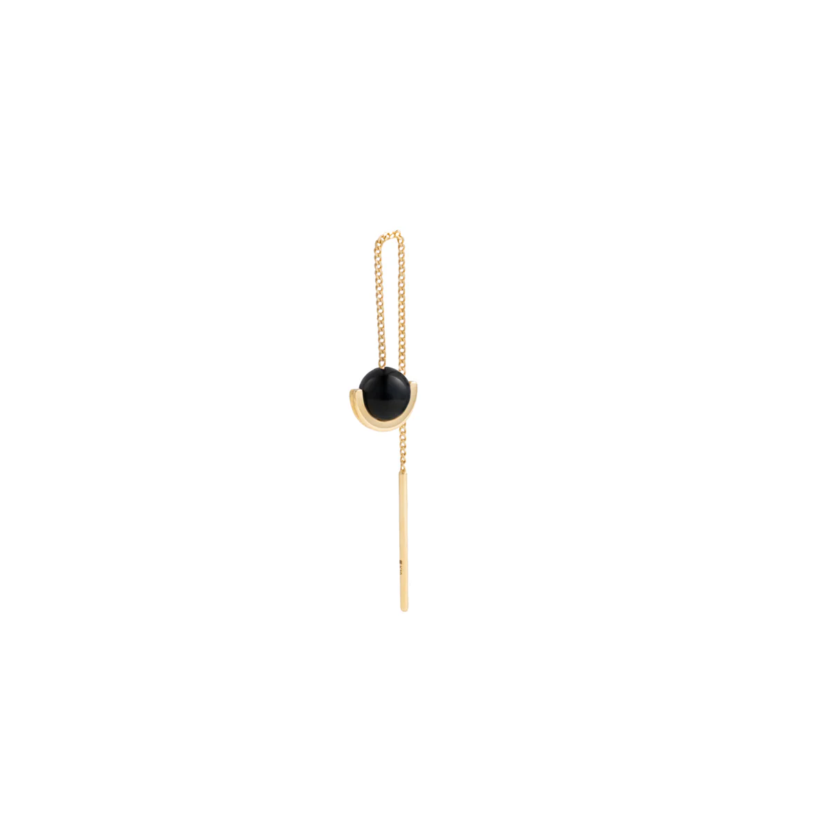 Mini BELUGA Onyx Chain Earring - Image 3