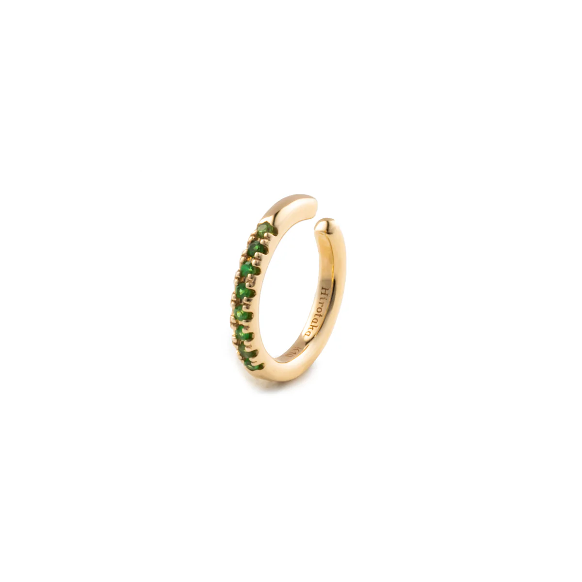 BIRD OF PARADISE Green Garnet Ear Cuff in Chameleon Green - Image 4